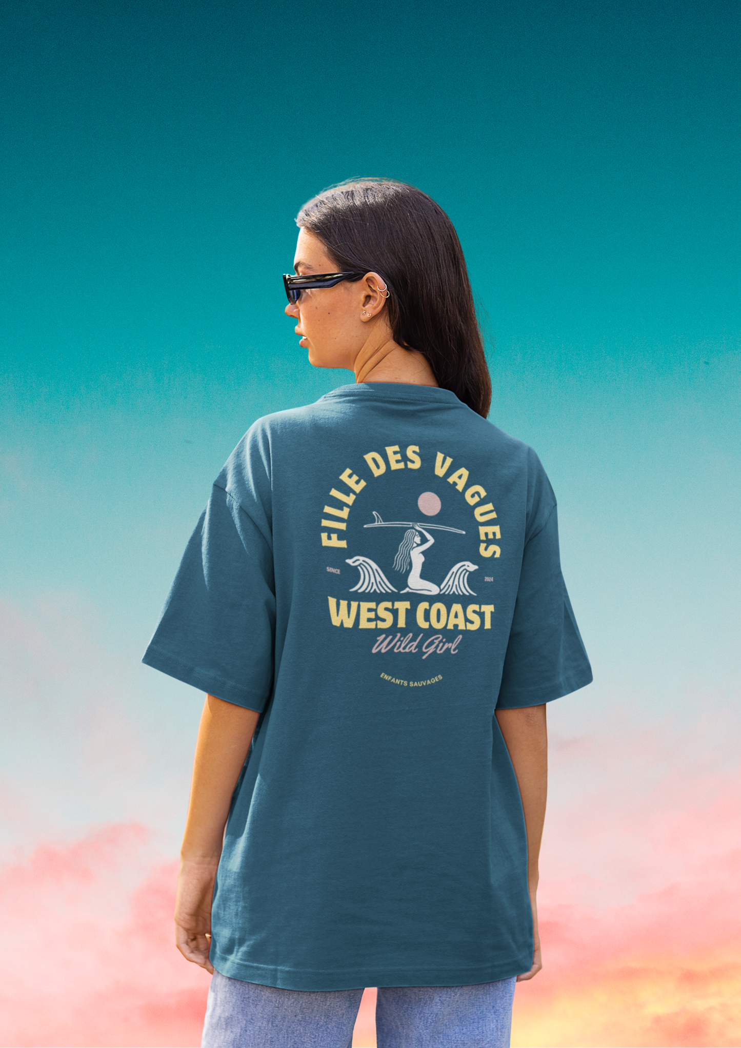 T-shirt Fille des Vagues