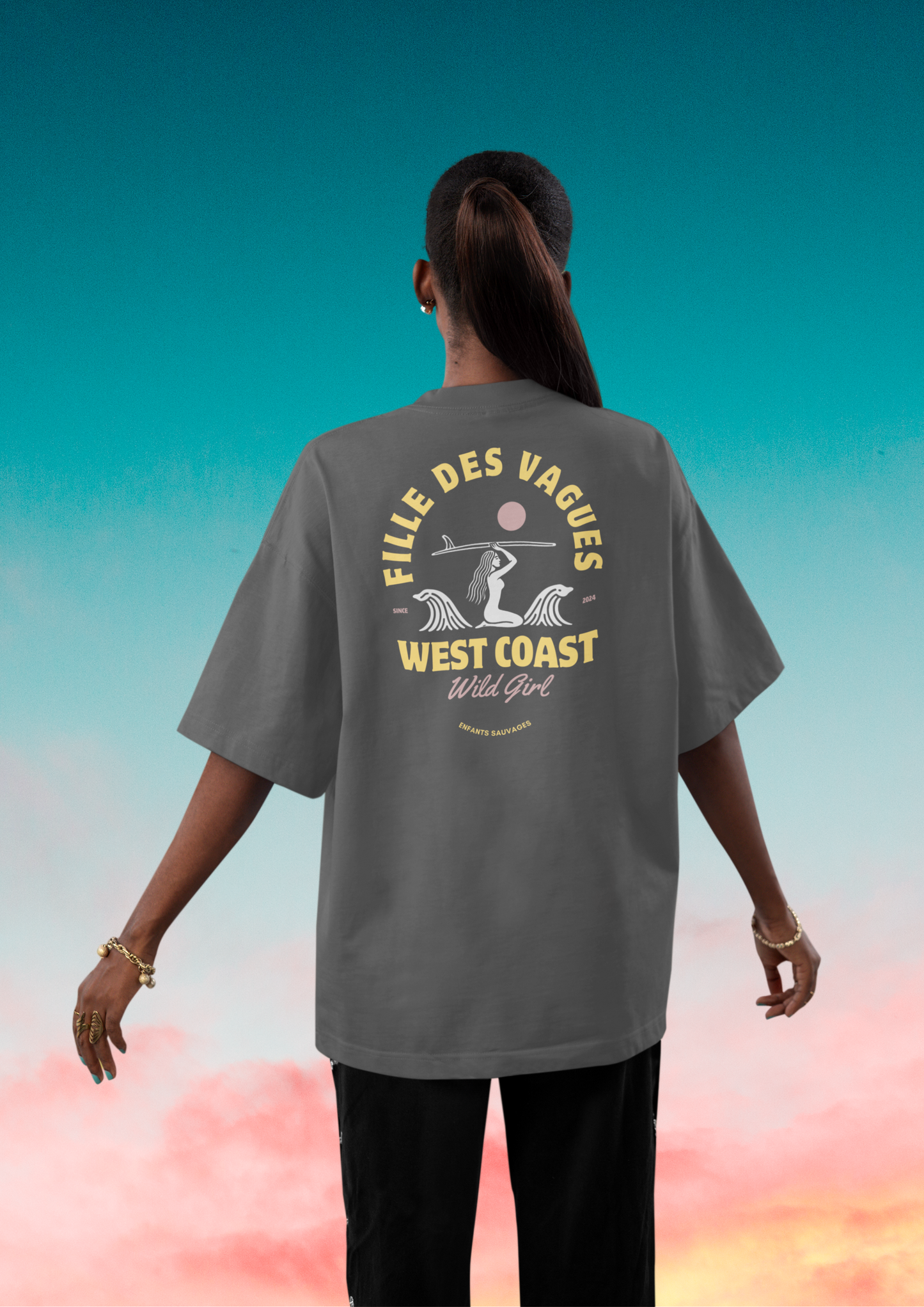 T-shirt Fille des Vagues