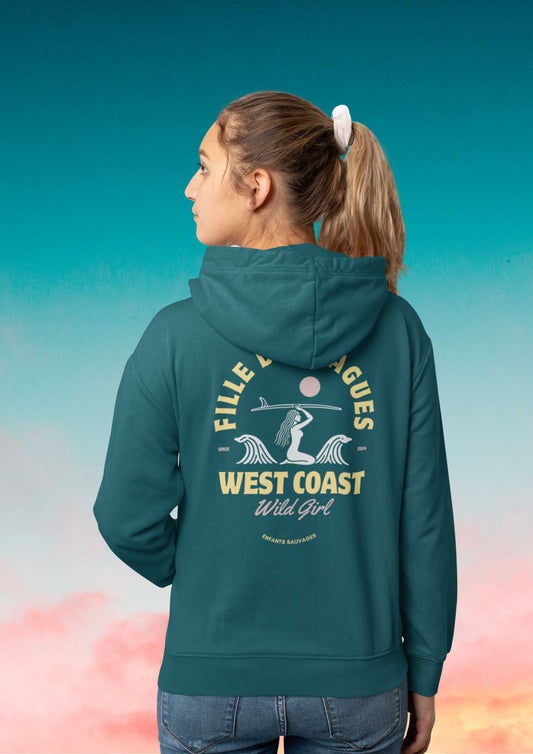 Sweat à capuche Fille des Vagues