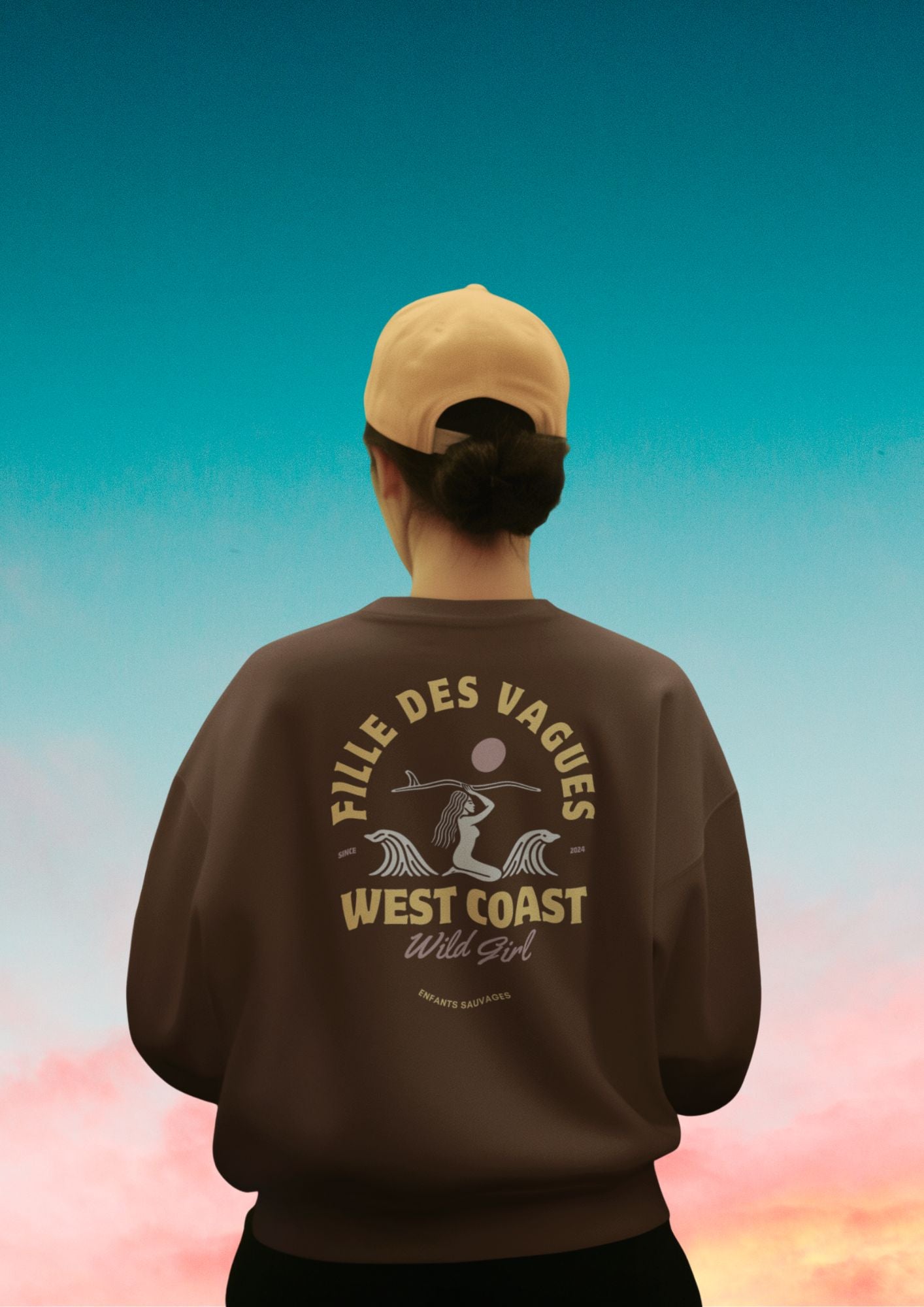 sweat sans capuche Fille Des Vagues