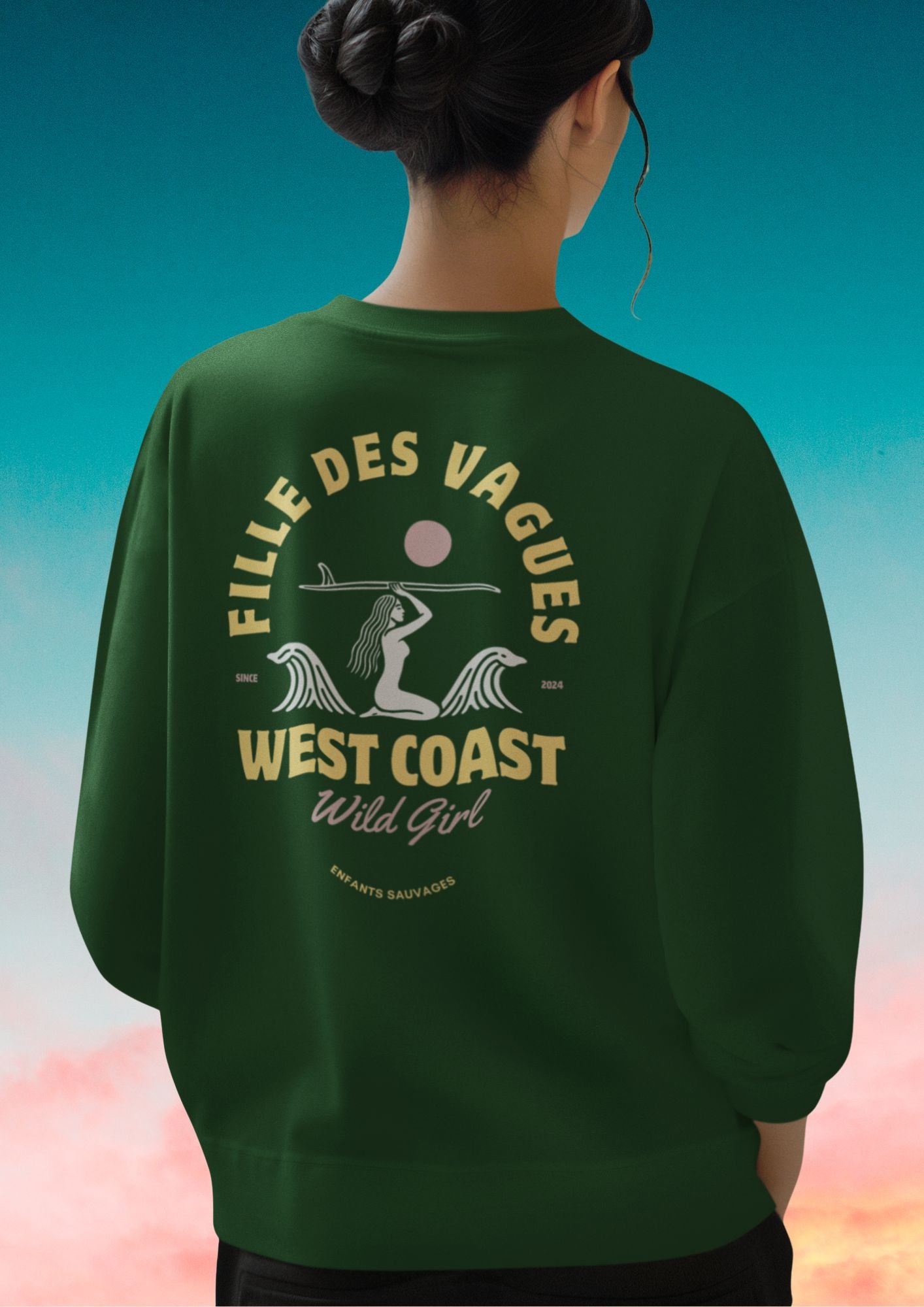 sweat sans capuche Fille Des Vagues
