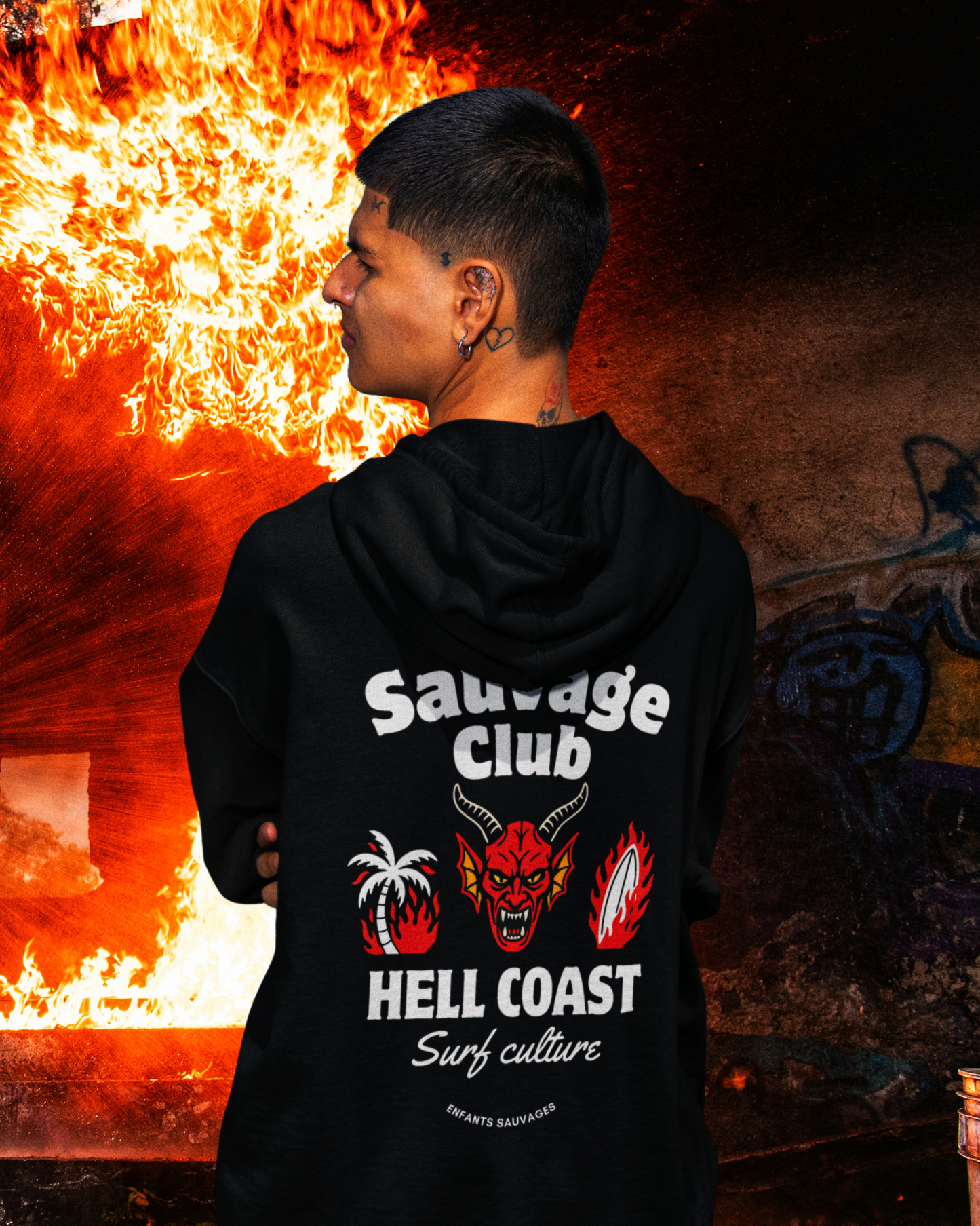 Sweat à capuche - Sauvage Club "Édition limitée Hell Coast"